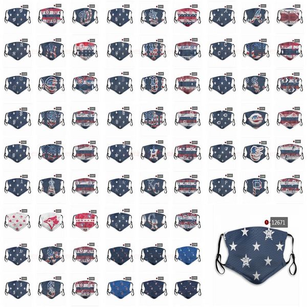 

dhl 2020 новый роскошный дизайнер маски бейсбольной команды пользовательские маски дышащие многоразовые моды маска для лица несколько стилей, Black