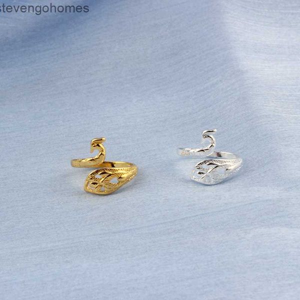 

ring to peacock simple for women three-dimensional silver make old jewelry