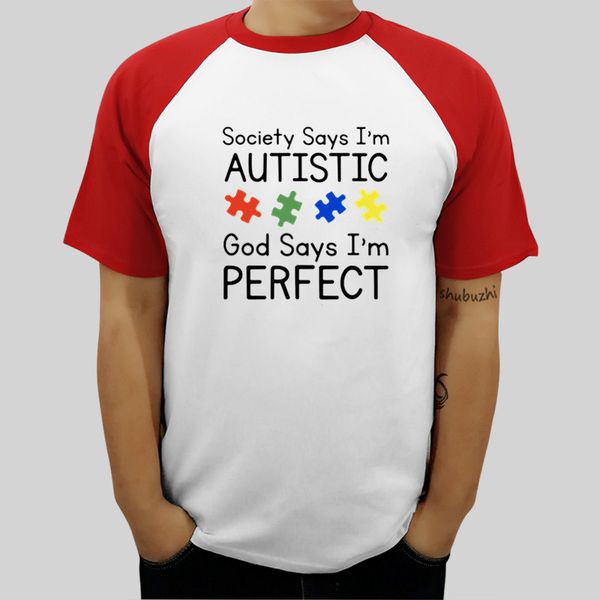 

society says i'm autistic autism tshirt puzzle piece autism gifts new brand male fashion ringer hooded sweatshirt hoodie men t shirt