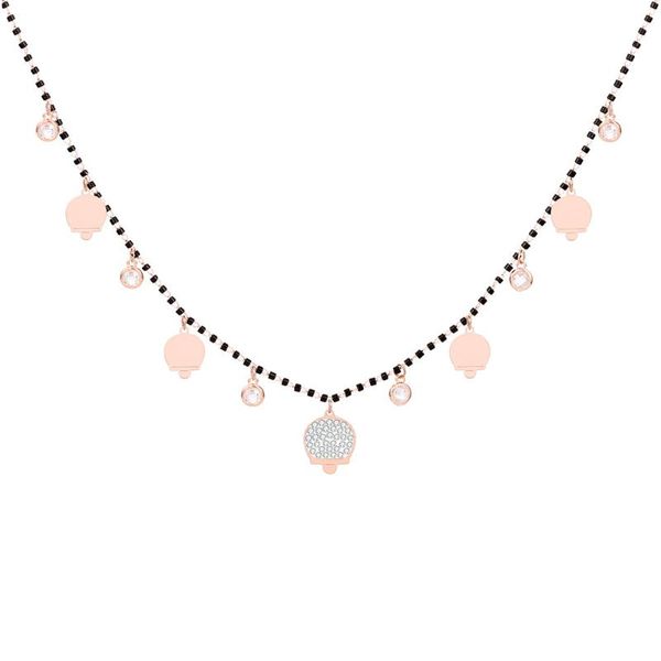 

2020 new fashion beads chain stainless steel chokers necklaces for women rhinestone statement jewelry accessories dropshipping, Golden;silver