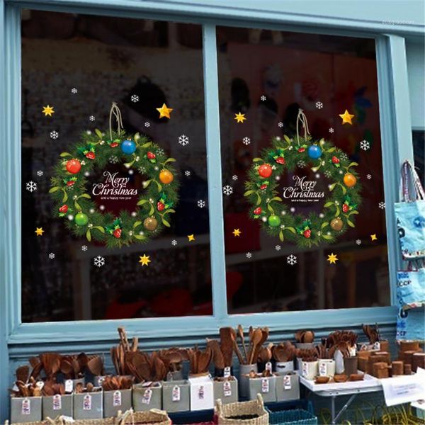 

christmas decorations 2021 merry household stickers room wall sticker mural decor decal removable decoration#251