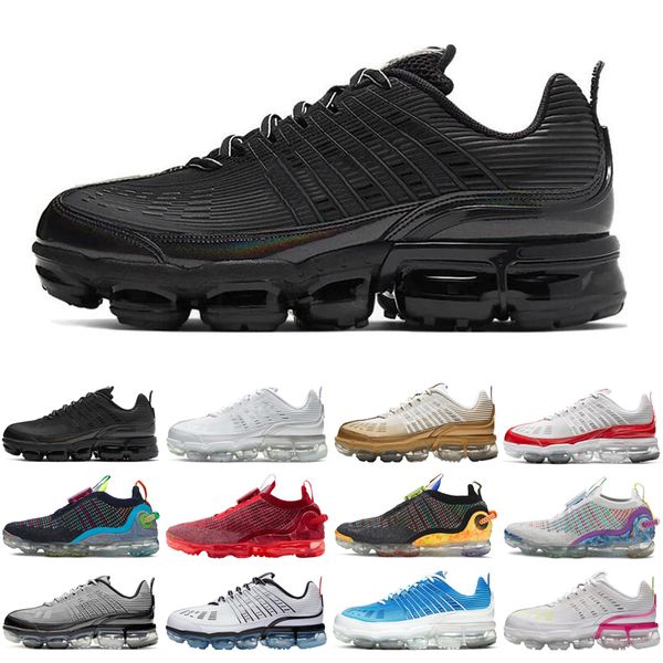 

new 360 men women shoes triple black white laser blue summit university team red mens trainers sports sneakers size 36-45