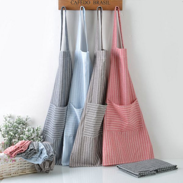 

plaid stripe apron adjustable kitchen cooking apron kitchen cook apron with pockets cooking craft baking cleaning tool wx9-1310