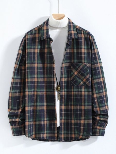 

men plaid print shirt without tee 32y5#, White;black