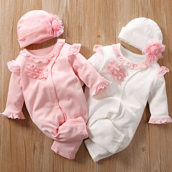 

floral newborn baby girl romper cotton new born infant toddler little girls costume onesie jumpsuit clothes bebe pajama overall c1018, Blue