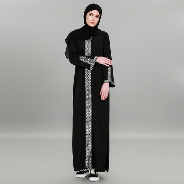 

muslim plus size -7xl dress women splice loose hooded dresses zip dubai arab abaya long robe kimono jubah kaftan hijab clothing, Red