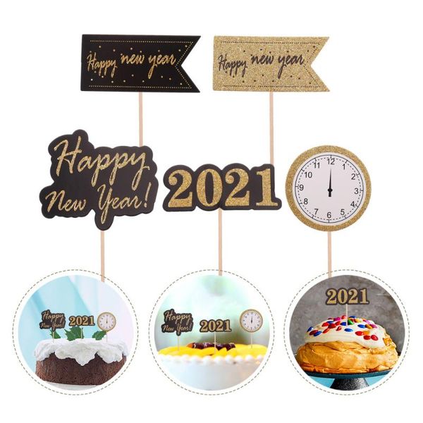 

20pcs new year theme cupcake ers party supplies alphabet time cake decors