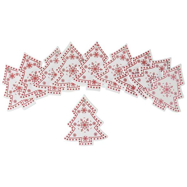 

10 шт. 5см красный белый сердца звезды деревянные рождественские украшения висит подвески xmas декор для дома diy деревянный ремесло новый г