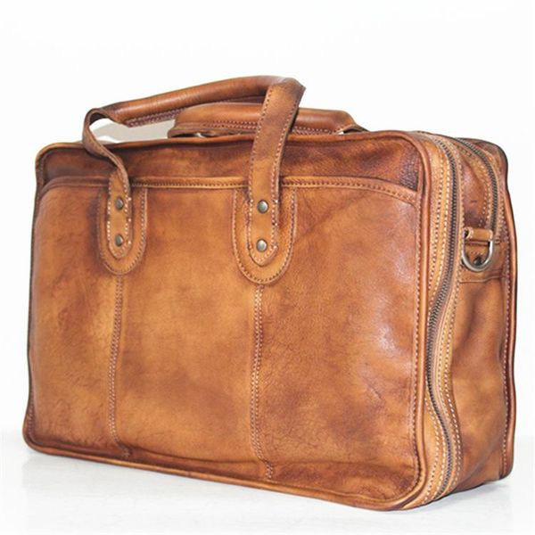 

briefcases genuine leather cow skin casual briefcase bag office business lapbags