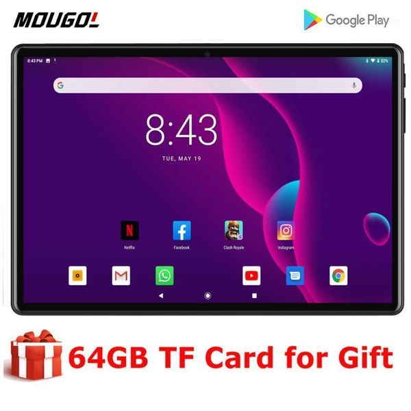 

tablet pc 2021 10 inch andriod 9.0 os octa core 4g lte phone call ips screen 3gb ram 32gb rom type-c 5g wifi gps 10.11