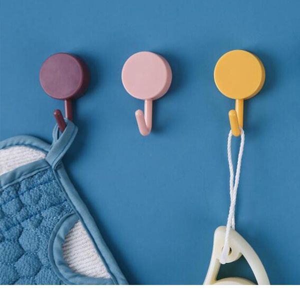 

10pcs solid color punching door without trace nail small hook clothes hook mounted wall hook wall hooks decorativ jllldc