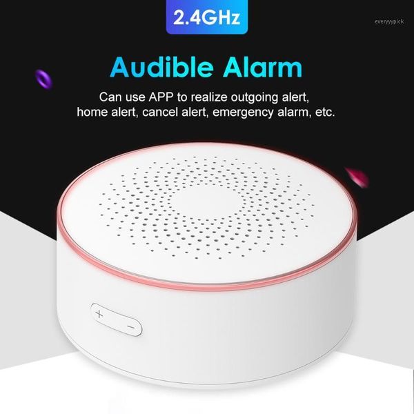 

wireless anti-thief alarm horn app smart control audible visual linkage speaker for home zigbee detector1