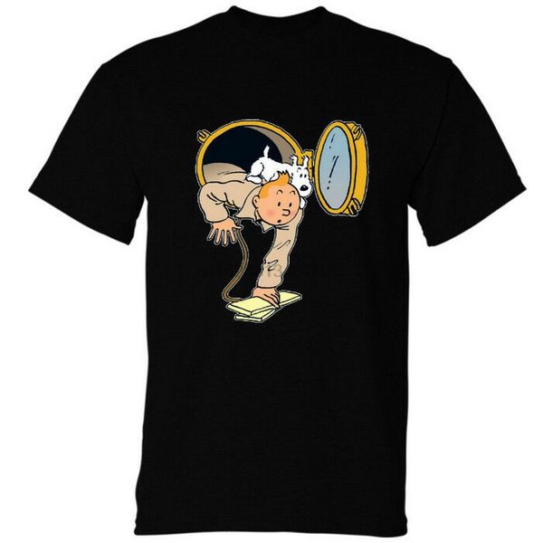 

the adventures of tintin cartoon movie black t-shirt harajuku fashion classic tee shirt sport hooded sweatshirt hoodie