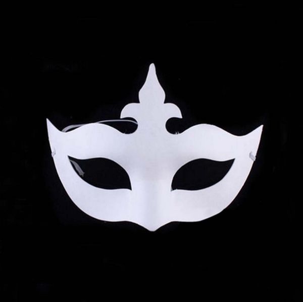 

factory978vbutterfly painted white crown diy blank hand paper masquerade cosplay mask kid draw party props
