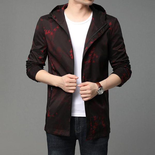 

2020 new brand casual fashion long coats for winter for men trench coat black men windbreaker korean hooded jacket clothing, Tan;black