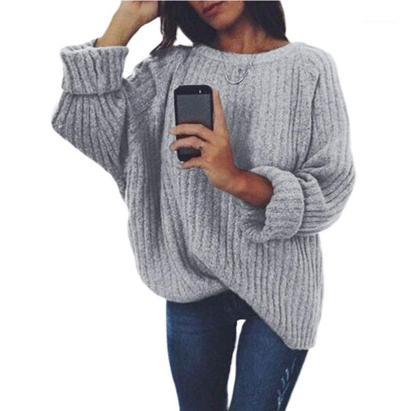 

women sweater baggy daily autumn winter cotton blend long sleeve elegant school loose round neck casual fashion solid color1, White;black