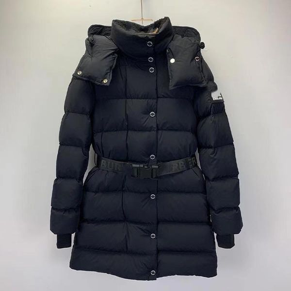 

women winter jacket mujer hooded parkas winter coat female loose parka big fur collar detachable cotton padded jackets, Black