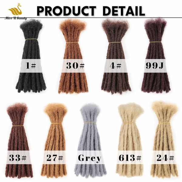 

sample order 1pack 12inch #1b human hair dreadlocks 0.6cm, Black