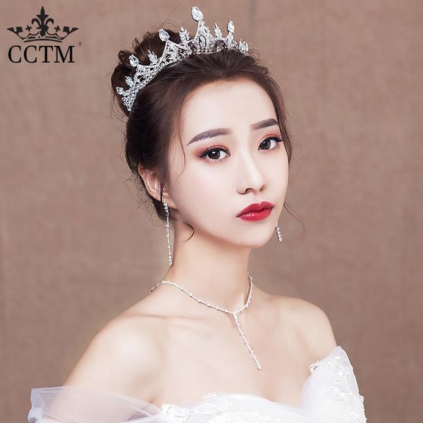 

свадебный головной убор 2020 новых барочные короны три штучных аксессуары свадебного платья атмосфера ювелирной корейский стиль, Silver