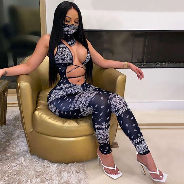 

2020 new summer women's hollow out strap open navel sports jumpsuit, Black;white