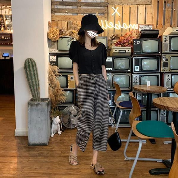 

women's tracksuits casual fashion temperament professional wide-leg pants summer 2 piece outfits for women and, Gray