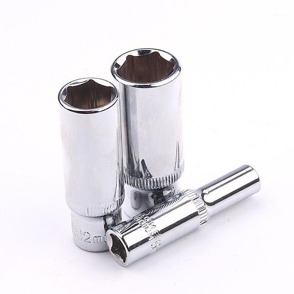 

4-14mm 1/4 6.3mm square hole extension sleeve inner outer hexagon deep socket head wrench tool ratchet chrome vanadium steel1