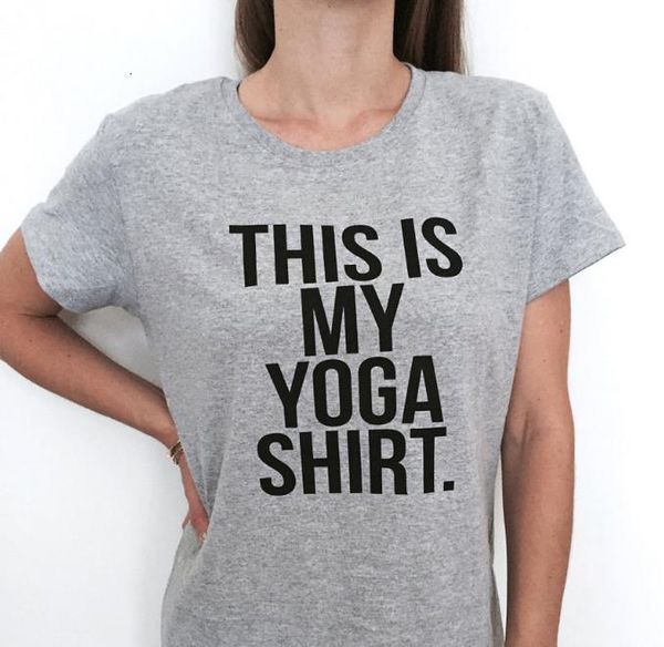 

this is my yoga shirt letters print women tshirt cotton casual funny t shirt for lady tee hipster drop ship z-585, White