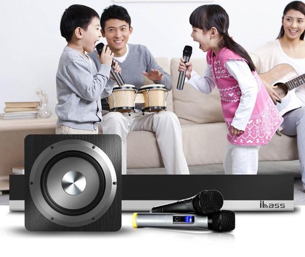 

ibass 61k bluetooth soundbar microphone surround sound home theater 6 unit integrated bluetooth speaker only soundbar1