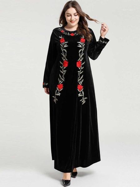 

2020 elegant islam dress muslim long sleeve evening dress dresses evening1, Red