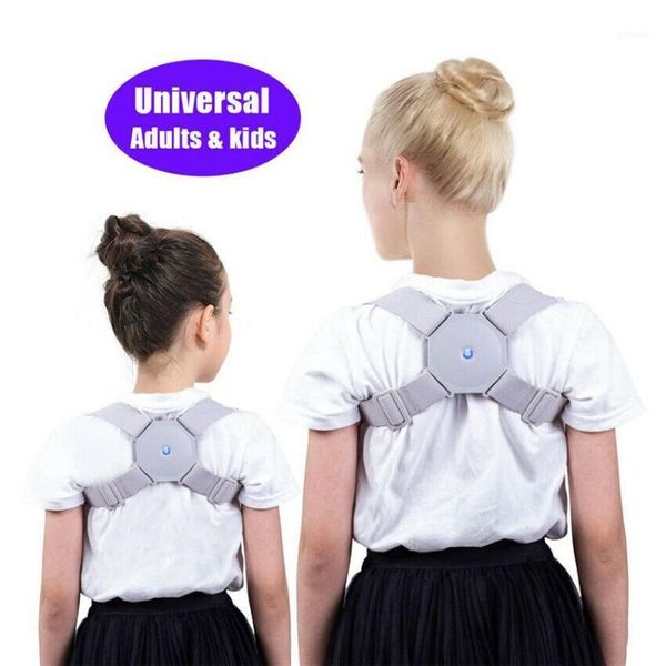 

back support intelligent kyphosis correction posture corrector women men student standing corrector1, Black;blue