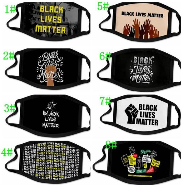 

3d matter face black print fashion lives mask washable reusable fabric cover floyd blm mouth masks ljjk2422