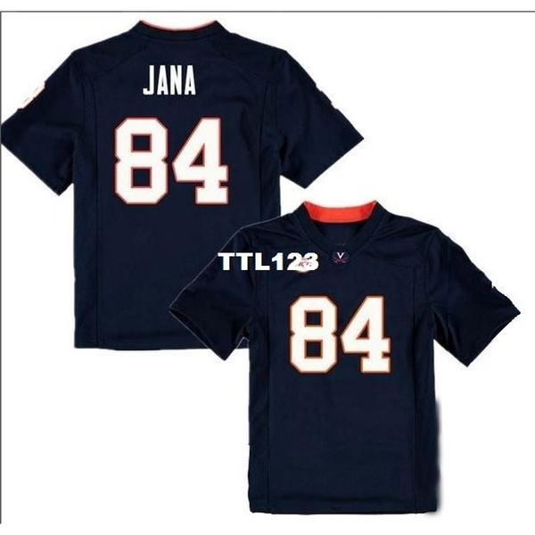 

2019 new 3740 uva cavalierss terrell jana #84 real full embroidery college jersey size s-4xl or custom any name or number jersey, Black