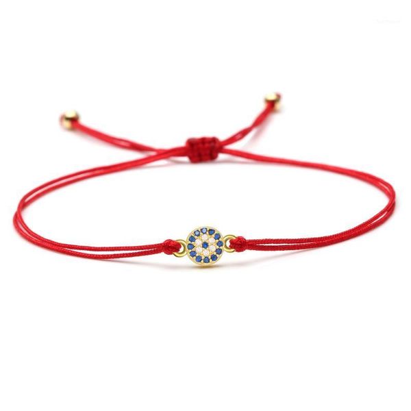 

white blue zircon crystal mini turkish eye charm bracelet women men 5a grade cz copper evil eye yellow green red string jewelry1, Golden;silver