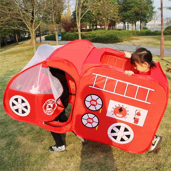 

портативный складной pit крытый открытый моделирование fire truck палатка play палатка игрушка сад game house подарки игрушки для детей дети