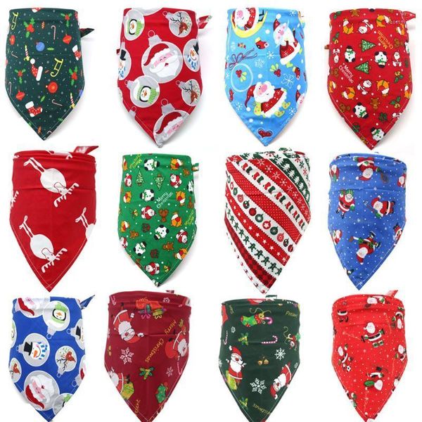 

1pcs dog bandana christmas puppy cat dog bandana/bibs cotton washable bandana accessories for small grooming products1