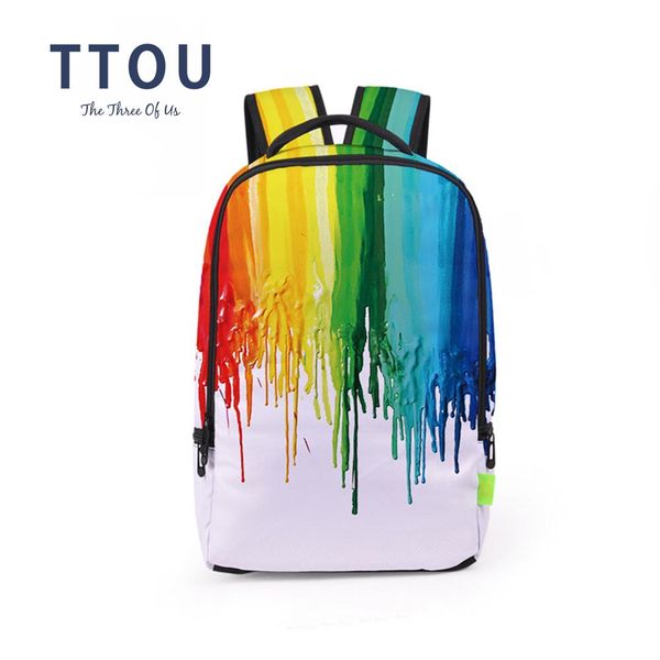 

ttou colorful women backpack fashion large school backpack for teenager girls casual travel backpack 3d printing rucksack bbyfsr alice_bag