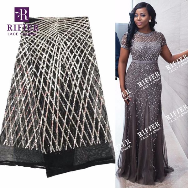 

african sequin lace fabric 450*135 2020 latest french net lace fabric for evening dress african guipure, Pink;blue