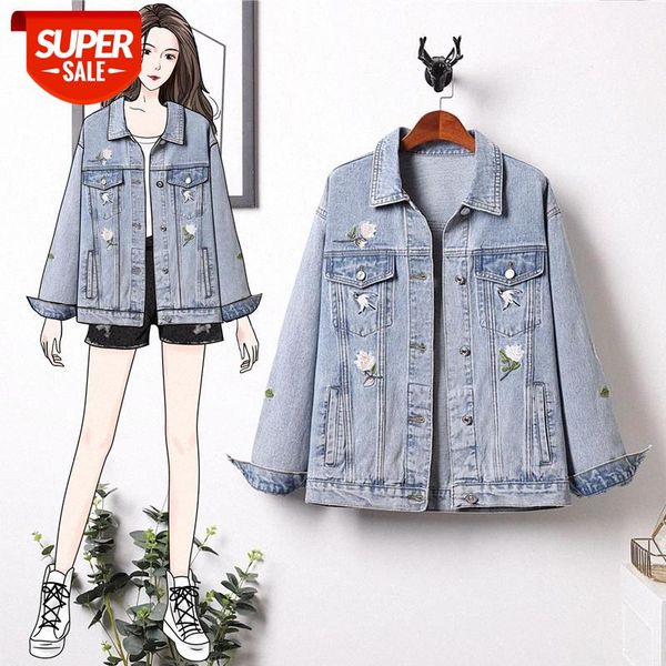 

plus size ripped hole cropped jean jacket 4xl 5xl light blue bomber short denim jackets jaqueta long sleeve casual jeans coat #tb8l, Black;brown