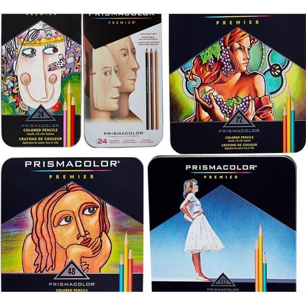 OEM Prismacolor Sanford 24 36 36 48 72 150 Cor do óleo Esboço Cor Art School Fornecimento Secreto Jardim Lápis 4.0mm Core 201102