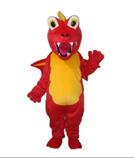 Red Thorn Dragon Mascot Costume Adulto Halloween Festa di compleanno cartoon Appareladults circo natale Halloween