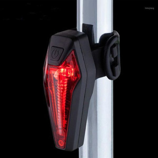 

probe shiny bicycle light le cycling led usb rechargeable bike bicycle tail warning light rear safety lamp a7111