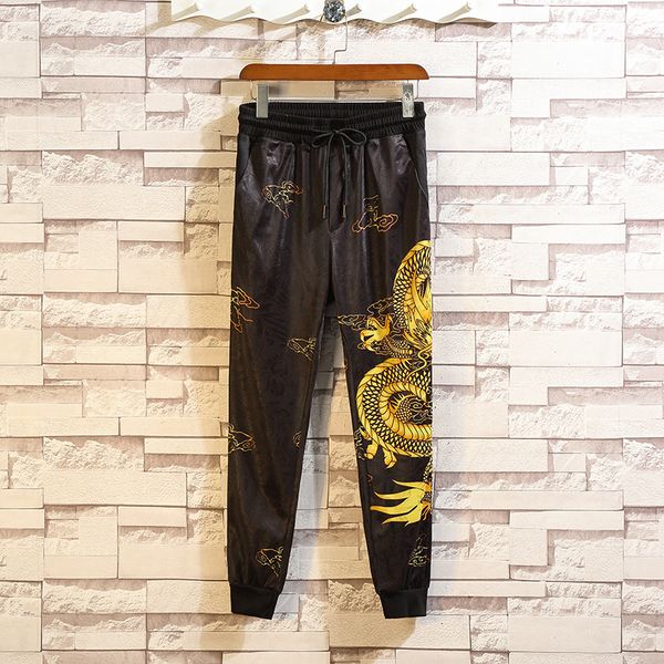

2021 new spring black autumn skinny fashionable pocket runners sweatpants male sweat pants t277