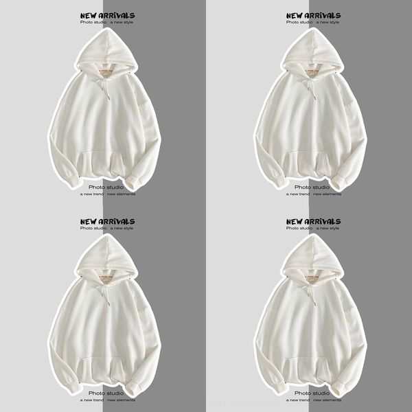 

spring and autumn 2020 new large size youth hoodie hoodie sweater men's korean loose solid color men's student's sweater ycnw, Black