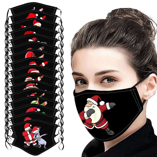 

new outdoor 1pc adult's christmas cotton shipping mouth washable reusable face masks masque en tissu lavable