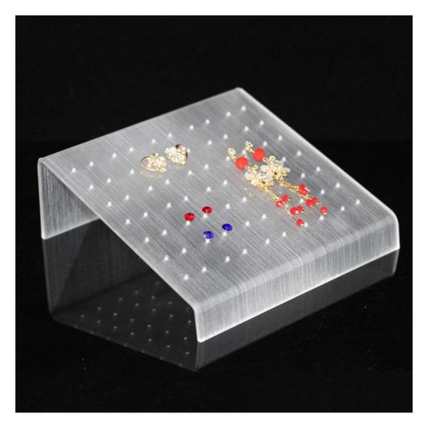 

jewelry earring display stand acrylic white jewellery holder for stud piercing earrings exhibition trade show holding up to 35 pairs krouk, Black