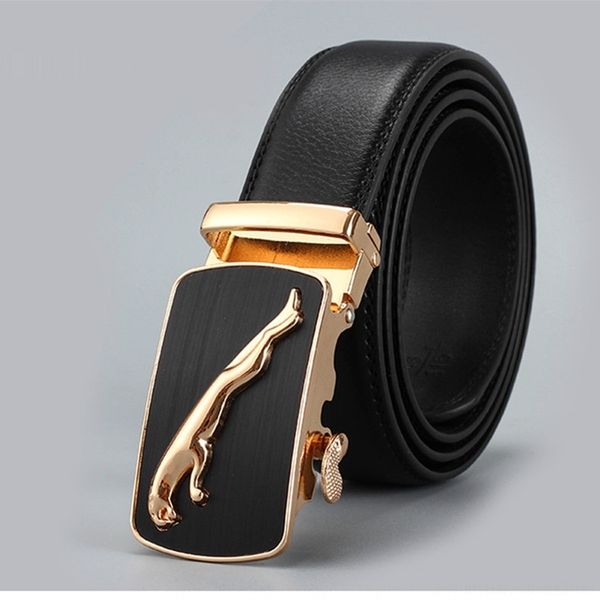 

5ujyi automatic automatic head business leisure leopard lychee leopard head beltbeltmen's belt lychee belt men's business leisure, Black;brown