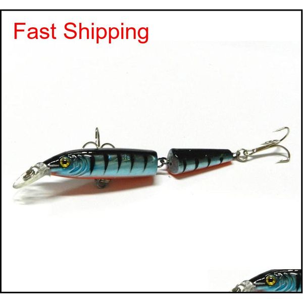 

10.5cm 9.6g 2 sections fishing minnow lure artificial bait hooks crankbait fishing tackle plastic h qyldgl yh_pack
