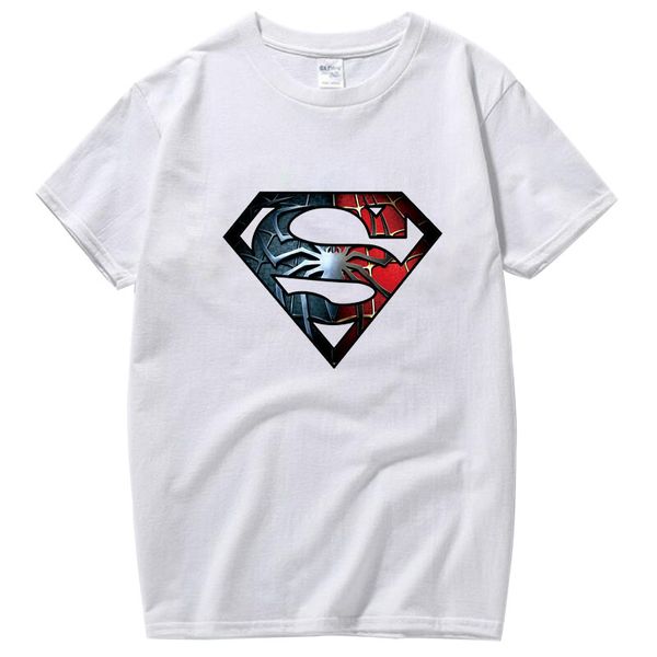 

xin yi fashion casual % short sleeve superman printed tshirt o neck knitted tees sport hooded sweatshirt hoodie men t shirt