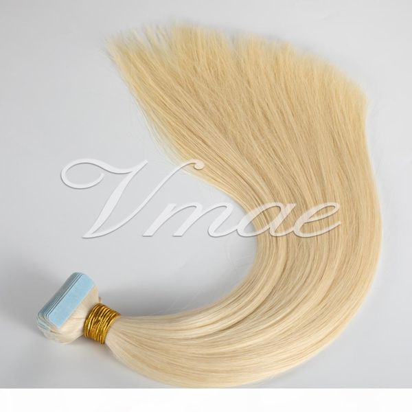 

14 to 26 inch 100g natural color double drawn silky hairpiece skin weft 100% virgin remy european tape in hair extension, Black