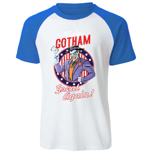 

make gotham great again clothing letter print hip hop summer men's raglan tshirt sport hooded sweatshirt hoodie men t shirt